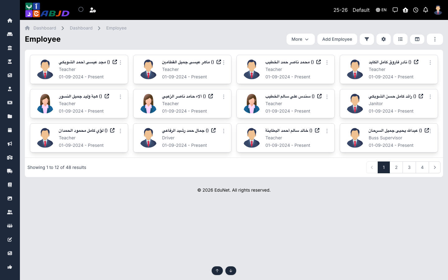 Employees list