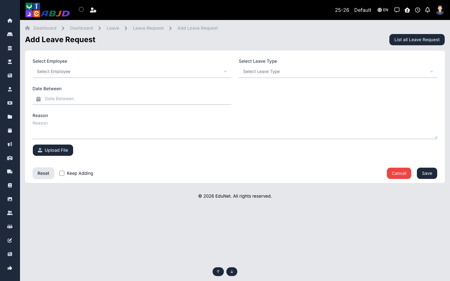 Add leave request form