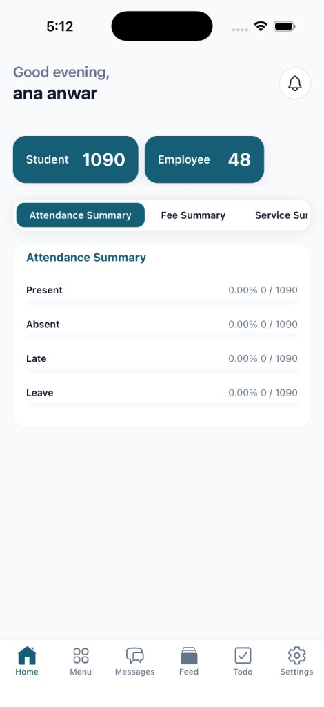 Live attendance summary