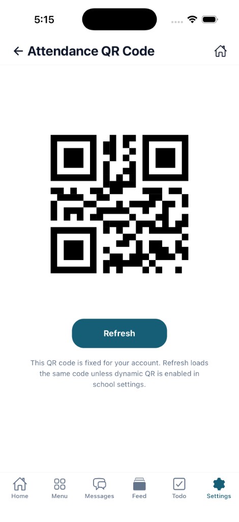Attendance QR for your child
